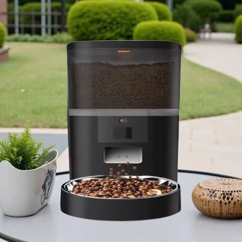 4L Double Meal Camera APP Automatic Pet Feeder Time For Pet Cats Dog Food Stainless Steel Bowl Video