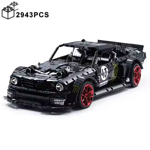 2943PCS Technical Mustang Hoonicorn V2 1:8 Car Building Blocks Ken Block Vehicle MOC-22970 Assemble 