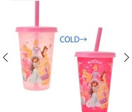 日本迪士尼代購灰姑娘Cinderella/長髪公主/Jasmine茉莉公主/Ariel美人魚/Beauty and the beast美女與野獸貝兒公主變色水杯水壺