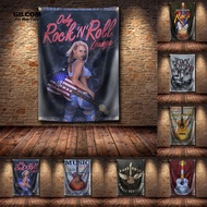 Music Poster Flag Beer Drinkers Hard Rock Always Rebellious Advertising Decoration Polyester Banner 