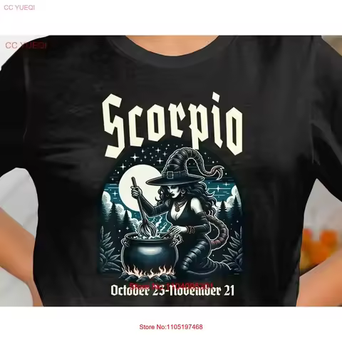 Halloween Scorpio Witch T Shirt Zodiac Sign October 23 November 21 Matching Couple Fun Idea Unique D