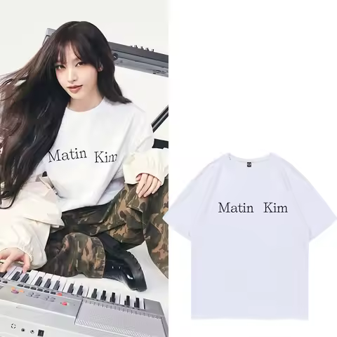 Loose Fit Pure Cotton round Neck Short Sleeve T-Shirt IVE Concert DiveIntoIve Jin Zhihuan LIZ Cover 
