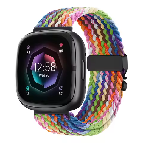Parachute Braided Strap for Fitbit Versa 4 3 Sense 2 band Accessories replacment nylon correa Bracel