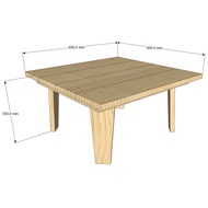 CUSTOMIZED FOLDABLE MULTIPURPOSE TABLE 60cm x 60cm x 30cm (LxWxH)