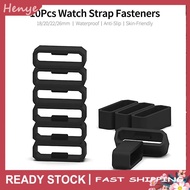 henye 10Pcs 26mm Silicone Replacement Secure Rings Watch Strap Fasteners Band Keepers Loops Compatib