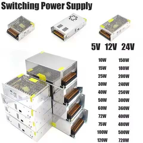 Switching Power Supply 5V 12V DC Power Supply 24V AC 110V - 220V 5A 10A 15A 20A 25A 30A 40A 50A SMPS