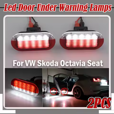 2Pieces For VW Golf MK3 MK4 Jetta Beetle Touran Polo Vento White/Red Led Door Courtesy Lights Under 