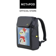 DIVOOM Pixoo M Backpack Men 15 Inch Waterproof Backpack Laptop Bag Men Women Daypack with 16 × 16 RGB Pixel Art Screen Travel Black