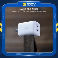 Củ Sạc 2 Cổng Anker Nano Pro 40W Type C Nhỏ Gọn Cho iPhone iPad Airpods Samsung Xiaomi