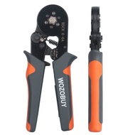 WOZOBUY Tubular Terminal Crimping Pliers HSC8 6-4/6-6（max 0.08-10mm²）wire mini Ferrule crimper tools  Household electrical kit