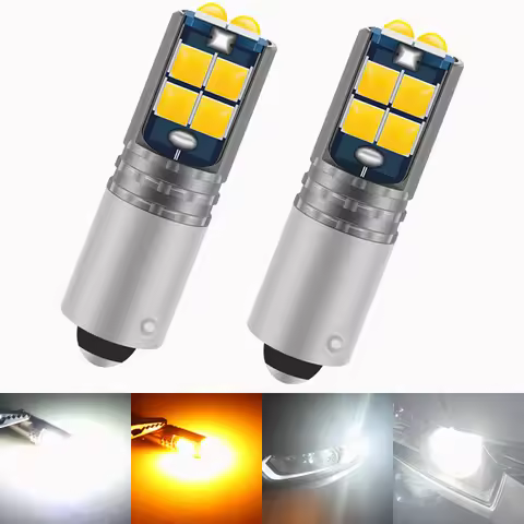 2PCS T4W BA9S LED Blub BAX9S H21W BAY9S LED H6W H5W Super Bright LED For Car Rear Fog Light License 