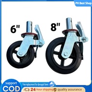 Heavy Duty Rubber Scaffolding Caster Wheel 6 Inch & 8 Inch Mobile Scaffold Wheel for Construction