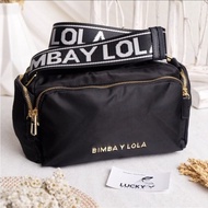 Jual Bimba Y Lola Nylon Zip Crossbody Black - ORIGINAL 1000 Diskon