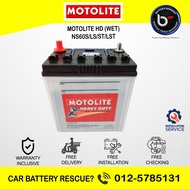 [ Intallation Provided ] NS60LS | NS60S | B24LS | B24RS ] Motolite Heavy Duty WET | Bateri kereta