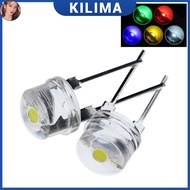 EEM 50/20/10 Pcs F8 8mm 0.5W 3.0-3.2V Straw hat LED White Super bright LED lamp Wide Angle Transpare