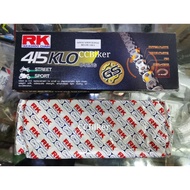RK Sprocket Chain 415 KLO Oring Racing STREET (GS Gold) O-Ring 122L 132L Rantai Oring