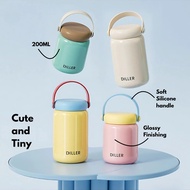 Nomi DILLER Mini Tumbler 200ml Stainless Steel 316 – Silicone Handle, Glossy Soft Color