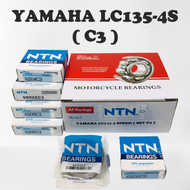 NTN YAMAHA LC135 4-Speed ( 6pcs/Set-C3 ) 100% ORIGINAL Made In JAPAN Motorcycle Engine Gearbox &amp; Crankshaft Bearings 6002C3 6004C3 6202C3 6204C3 6305C3