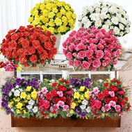 5Bundles  Artificial Azalea Flowers for Outdoor Spring Decoration, Faux Silk Camellia UV Resistant R