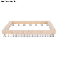 ANGINGBAOGP Knitting Loom, Wooden 11.8x11.8in Weaving Loom, Handmade Square Shape Knitting Board For