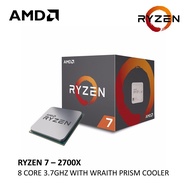 AMD RYZEN 7 2700X WITH WRAITH PRISM (RGB) COOLER PROCESSOR