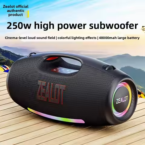 For ZEALOT S89 250W Bluetooth Speaker Portable IPX6 Waterproof 40H Party Subwoofer with RGB Light