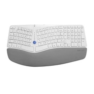 Delux GM901D Wireless Ergonomic Split Keyboard With 2.4G USB BT(BT1+BT2) AAA Battery Soft Palm Rest 