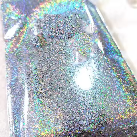 1000g/Bag Holographic Laser Nail Glitter Powder Shiny 1KG Silver Nail Fine Glitter Chrome Pigment Du