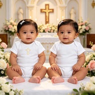 Romper for Baby Girl 0 18 Months Christening Church Cross Onesies Baby Boy 1yr Old Baby Boy Clothes