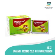 Uphamol 1000mg Cold & Flu Honey Lemon 25x1