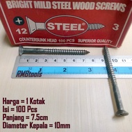 (1 box) 3 x 12 Wood Screws 7.5cm Length / Wood Screw 3" x 12 Superior Quality