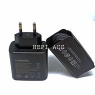CHARGER SAMSUNG S21 ULTRA 45W 5G USB TYPE C TO TYPE C ORIGINAL 100% HITAM BLACK / PUTIH / WHITE ORI 