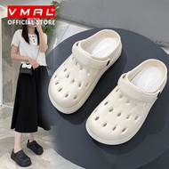 VMAL รองเท้าแตะนุ่มรองเท้าลำลองรองเท้าแตะสีทึบสำหรับผู้หญิงรองเท้าแบบมีรูระบาย EVA อุดตัน Sepatu Keb