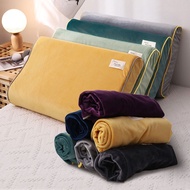 Winter Solid Color Velvet Sleeping Pillow Case Brief Style Pillowcases Latex Pillow Case Cover 30x50CM/40x60CM
