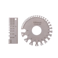 【SEBG】 0-36 Round AWG SWG Wire Gauge Thickness Ruler Gauge Diameter Stainless Steel Measurer Tool We