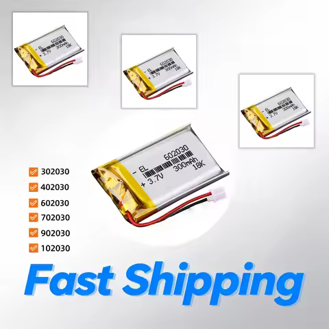 5Pcs/Lot JST 2.0 2P 3.7V 500mAh Li-Polymer Battery 902030 402030 302030 502030 602030 702030 802030 