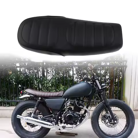 1 Set Black Motorcycle Cafe Racer Seat Custom Vintage Saddle Flat Pan Retro Seat For Honda CB125S CB