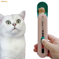 เครื่องให้อาหารสัตว์เลี้ยงอัลลอยรูปแมวบีบช้อนมีปุ่มดีไซน์แบบกดเหมาะสำหรับอาหารแมวขนม AL-MY