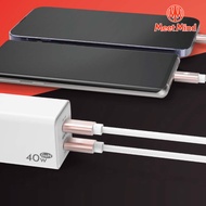 Meet Mind 平優系列 Pingyou 雙PD 40W USB-C to Lightning MFI 1.2M 快速充電組-黑色