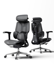 HBADA E3 Air 2026 เก้าอี้ Ergonomic รองรับเอวแบบยืดหยุ่น 3 โซน พนักพิงคอ 4D Dual-Axis ที่วางแขนกลไก 