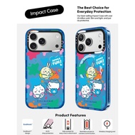 CASECASE X Chiikawa Water Gun Sky Blue Color Clear Hard Magnetic suction Impact Case For Apple IPhon