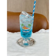 Cute Hawaiian Tanned Hello Kitty Stemmed Glass Cup Soda Juice Coffee Drinking Cup