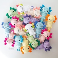 GANTUNGAN Axolotl amigurumi keychain knitted axolotl doll