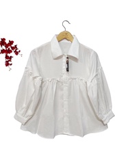 [ PUTIH CANTIK ] KEMEJA ANAK PEREMPUAN 9-10 TAHUN / ATASAN MODISTE LENGAN PANJANG