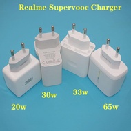 [HOT] Realme 20W/30W/33W/65W Super VOOC Charger สำหรับ GT2 Neo2 Q3 Q5 X2 X3 X7 Pro V25 V15 OPPO Vooc Fast Charge Power Adapter