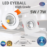 [2 Year Warranty] 5W 7W HIGH GRADE LED EYEBALL RECESSED DOWNLIGHT SPOTLIGHT CEILING FOCUS PICTURE LAMP LAMPU GAMBAR MATA KUCING DESIGNER LIGHTING