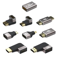 HDMI Coupler 9 Pack, 90 Degree and 270 Degree Gold Plated Adapter, Right Angle HDMI Male to Female V
