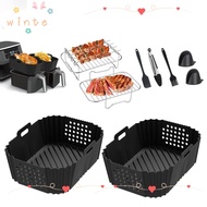 WINTE Air Fryer Tray, Silicone Non-Stick Baking Tray, High Quality Perforated Washable Reusable Sili