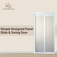 Simple Design Panel Slide & Swing Door (Direct from factory - Slide & Swing Door for HDB)