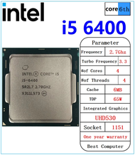 intel i3 6100 / 6300 / i5 6400 /i5 6500 /i5 6600 / i7 6700 / i7 6700k /6700T G4400 cpu gen 6 lga1151